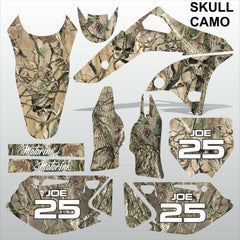 Kawasaki KXF 250 2006-2008 SKULL CAMO motocross racing decals set MX graphics