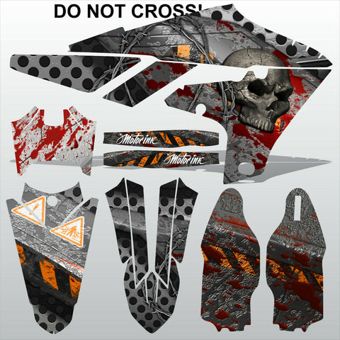 Yamaha YZF 250 2019-2021 DO NOT CROSS motocross racing decals set MX graphics