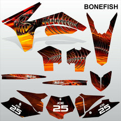 KTM SX 2011 2012 BONEFISH motocross racing decals stripes set MX graphics kit