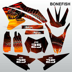 Yamaha WR 250X 250R 2008-2015 BONEFISH motocross decals set MX graphics kit