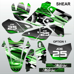 Kawasaki KLX 400 SHEAR motocross decals racing set MX graphics stripe kit