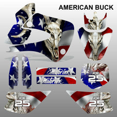 Kawasaki KX 85-100 2001-2012 AMERICAN BUCK motocross decals set MX graphics kit