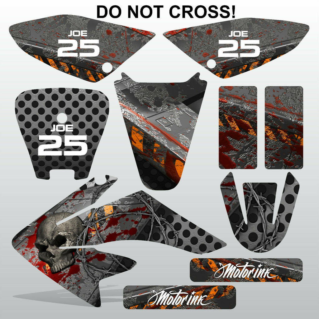 Honda CRF 70-80-100 2002-2012 DO NOT CROSS motocross decals MX graphics kit