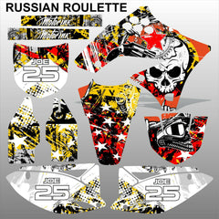 Kawasaki KXF 450 2009-2011 RUSSIAN ROULETTE motocross decals set MX graphics kit