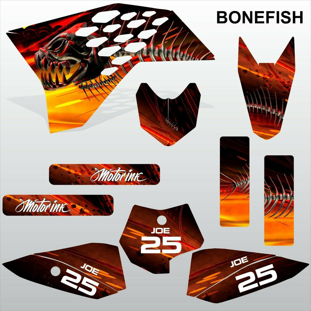 KTM SX 50 2009-2013 BONEFISH motocross racing decals stripe set MX graphics kit