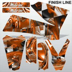 KTM SX 85-105 2006-2012 FINISH LINE motocross racing decals set MX graphics kit