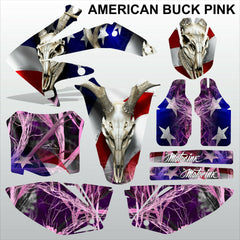 Honda CRF 450 2008 AMERICAN BUCK PINK motocross racing decals set MX graphics