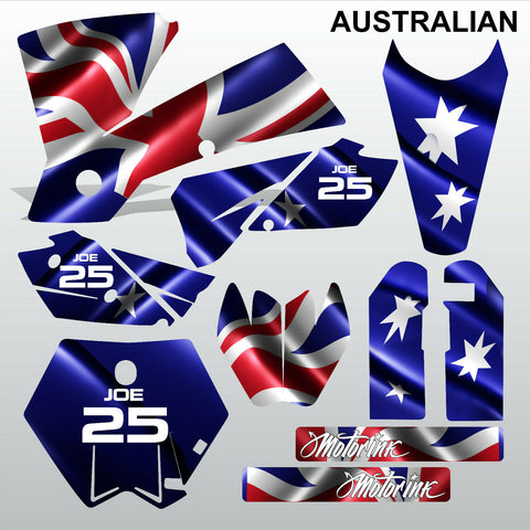 KTM SX 2003-2004 AUSTRALIAN motocross decals  stripes set MX graphics kit