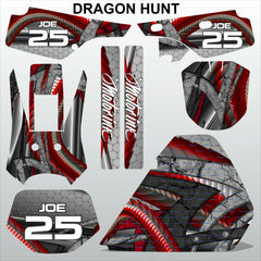 Honda XR 250 1986-1995 DRAGON HUNT motocross racing decals set MX graphics kit