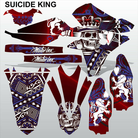 Yamaha YZF 250 450 2014 SUICIDE KING motocross racing decals set MX graphics kit