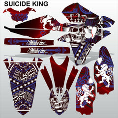 Yamaha YZF 250 450 2014 SUICIDE KING motocross racing decals set MX graphics kit