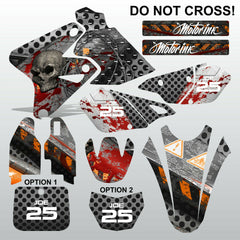 Kawasaki KLX 400 DO NOT CROSS! motocross decals set MX graphics stripe kit