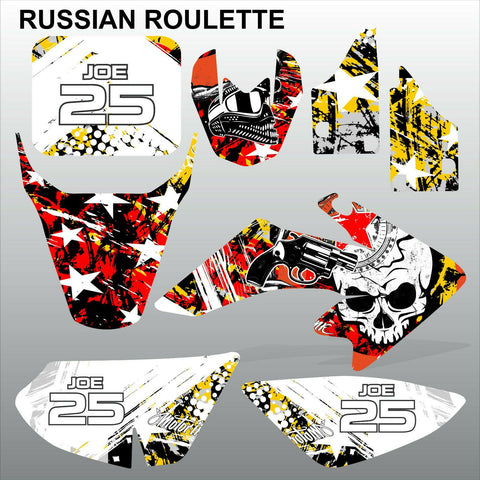 Honda CRF 50 2004-2016 RUSSIAN ROULETTE motocross decals set MX graphics kit