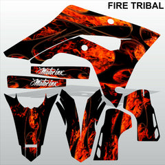 Honda CRF 450X 2018-2021 FIRE TRIBAL motocross racing decals set MX graphics kit