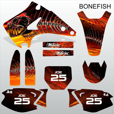 Kawasaki KX 125-250 2003-2009 BONEFISH motocross decals set MX graphics kit