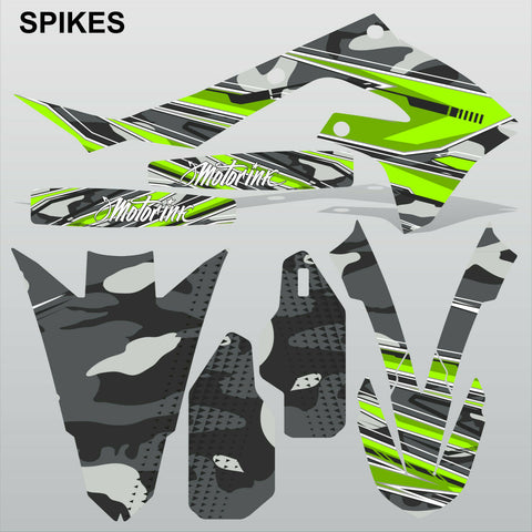 Kawasaki KXF 450 2019 SPIKES motocross racing decals set MX graphics stripes kit