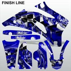 Yamaha WR 250F 2007-2013 FINISH LINE motocross race decals set MX graphics kit