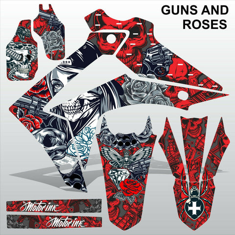 Honda CRF450 2013-2014 CRF250 2014 GUNS AND ROSES motocross decals MX graphics