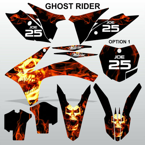 KTM EXC 2012-2013 XC 2011 GHOST RIDER motocross decals set MX graphics kit