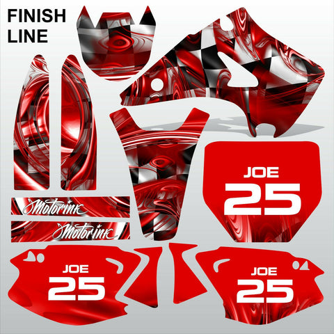 Kawasaki KX 125-250 2003-2009 FINISH LINE motocross decals set MX graphics kit