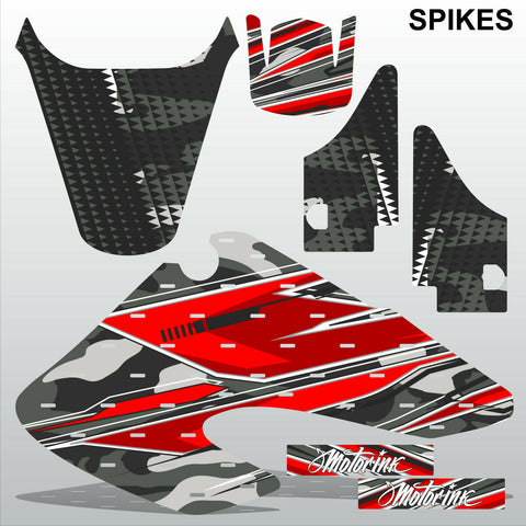 Honda XR 50 2000-2003 SPIKES motocross racing decals set MX graphics stripes kit
