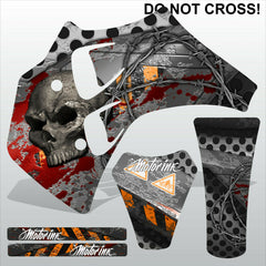 ТМ RACING 50 DO NOT CROSS motocross racing decals set MX graphics stripes kit