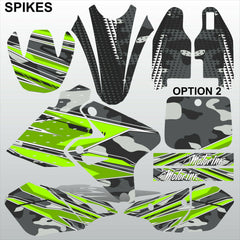 Kawasaki KLX 400 SPIKES motocross racing decals set MX graphics stripes kit