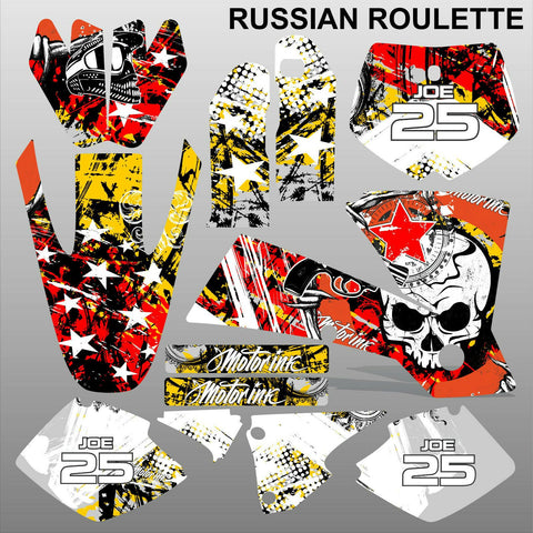 KTM SX 2001-2002 RUSSIAN ROULETTE motocross racing decals set MX graphics kit
