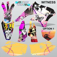 Kawasaki KLX 450 2008-2012 WITNESS motocross decals set MX graphics stripes kit