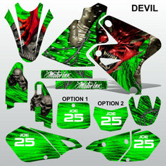 Kawasaki KLX 400 DEVIL PUNISHER motocross decals set MX graphics stripe kit