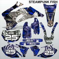 Yamaha WR 450F 2007-2013 STEAMPUNK FISH motocross racing decals set MX graphics