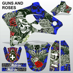 Yamaha YZ 80 1993-2001 GUNS AND ROSES motocross decals set MX graphics kit