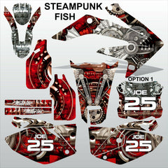 Honda CRF 250X 2004-2012 STEAMPUNK FISH racing motocross decals set MX graphics