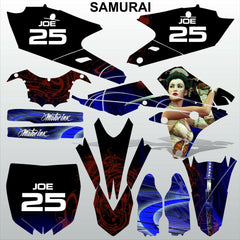Yamaha YZF 250 450 2014 SAMURAI motocross decals racing set MX graphics kit