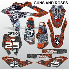 HUSQVARNA CR WR 125 2009-2013 GUNS AND ROSES motocross decals set MX graphics