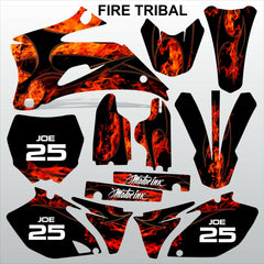 Yamaha YZF 250 450 2006-2007 FIRE TRIBAL motocross decals set MX graphics kit