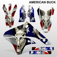 Kawasaki KLX 450 2008-2012 AMERICAN BUCK motocross decals set MX graphics stripe