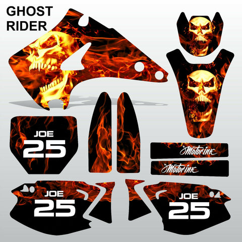 Kawasaki KX 125-250 2003-2009 GHOST RIDER motocross decals set MX graphics kit