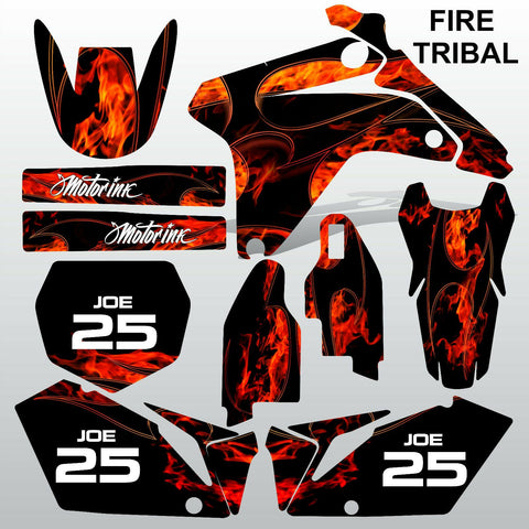 Suzuki RMZ 450 2006 FIRE TRIBAL motocross racing decals set MX graphics kit