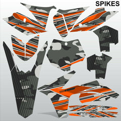 KTM SXF 2011-2012 SPIKES motocross racing decals set MX graphics stripes kit