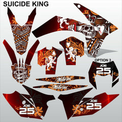 KTM EXC 2012 2013 XC 2011 SUICIDE KING motocross decals set MX graphics stripes