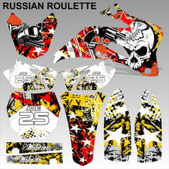 Yamaha YZF 250 450 2008 RUSSIAN ROULETTE motocross decals set MX graphics kit