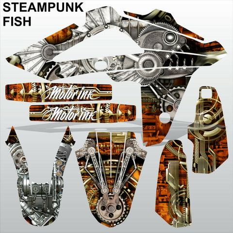 HUSQVARNA CR WR 125 2009-2013 STEAMPUNK FISH motocross decals set MX graphics