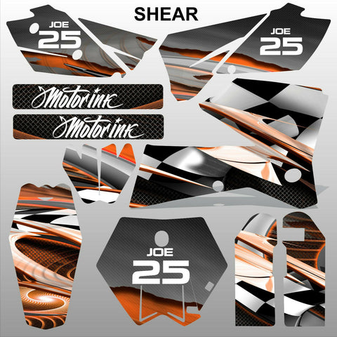 KTM SX 2005-2006 SHEAR motocross decals racing stripes set MX graphics kit