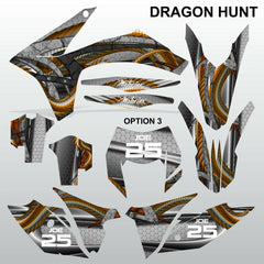 KTM EXC 2012-2013 XC 2011 DRAGON HUNT motocross decals set MX graphics kit