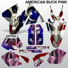 KTM EXC 1998-2000 AMERICAN BUCK PINK motocross racing decals set MX graphics kit