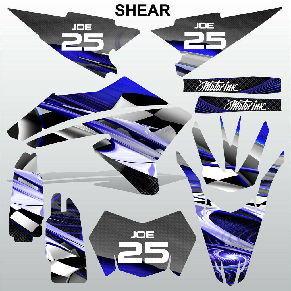Yamaha WR 250X 250R 2008-2015 SHEAR motocross race decals set MX graphics kit