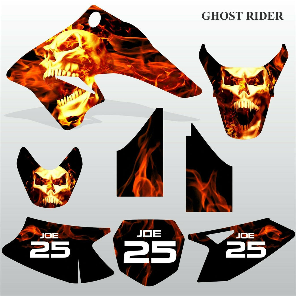 SUZUKI DRZ 70 GHOST RIDER  motocross racing decals stripes set MX graphics kit