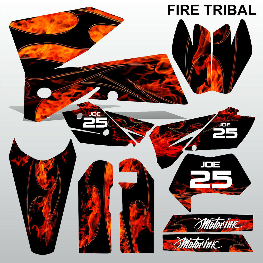 KTM EXC 2005-2007 FIRE TRIBAL race motocross decals stripes set MX graphics kit