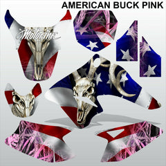 SUZUKI DRZ 70 AMERICAN BUCK PINK motocross racing decals set MX graphics stripes